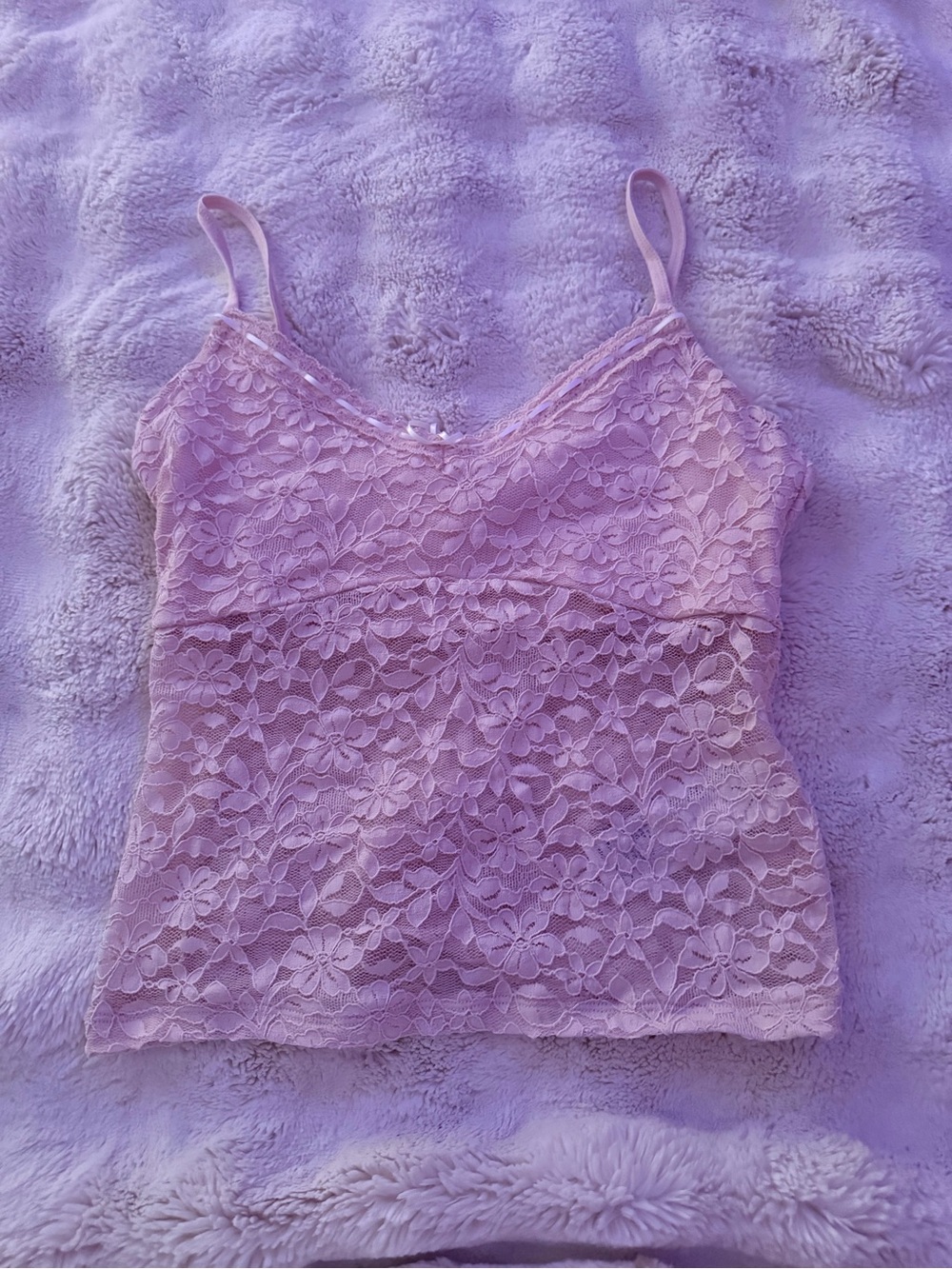 Hollister Floral Lace Camisole - Light Pink